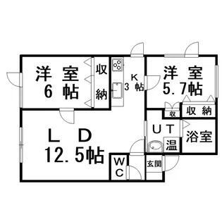 ハイツ聖【1階】の間取り