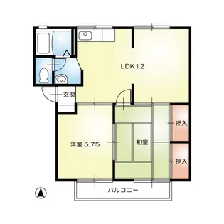 ローズガーデン【2階】の間取り