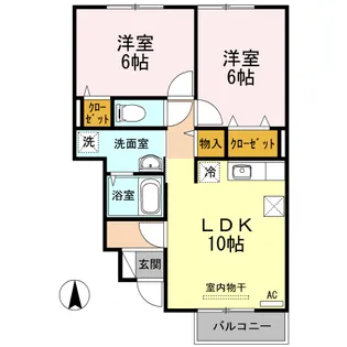 山形県山形市南館西【アパート】の間取り