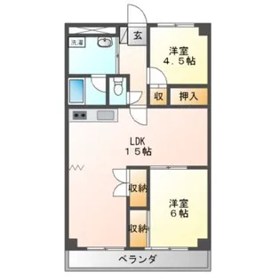 泉が丘ハイツ【1階】の間取り