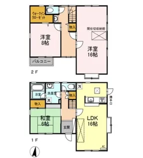岡山県倉敷市西富井【一戸建】の間取り