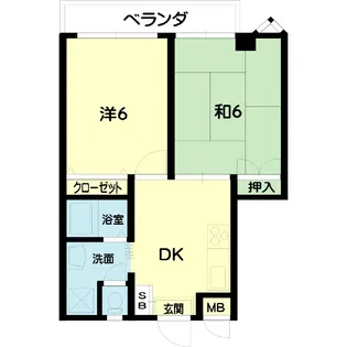 アルティーム天神【2階】の間取り