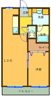 パルナス新屋敷21【3階】の間取り