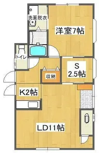 ラバーズハウス川内【1階】の間取り