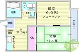 コーポアンデルセン1【2階】の間取り