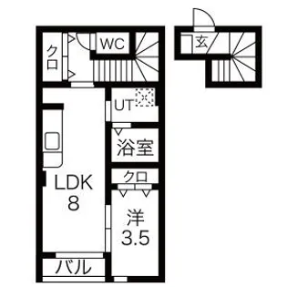 エレシス女川【2階】の間取り