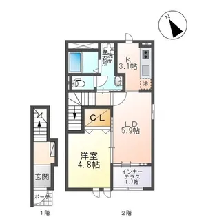 エバーガーデン【2階】の間取り