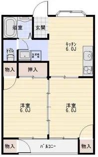 スカイハイツ【1階】の間取り