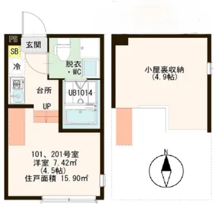 パークサイド西新井【1階】の間取り