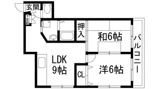 Kマンション【2階】の間取り