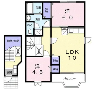 ラ・パルムドールI【2階】の間取り