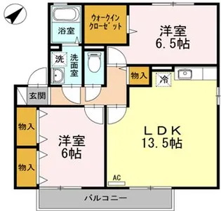 セジュールプルミエ B棟【2階】の間取り