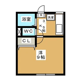 コーポF【1階】の間取り