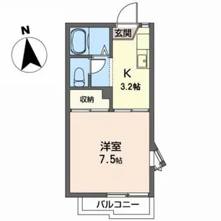 壱番館旭ヶ丘【2階】の間取り