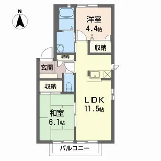 レジェンド B棟【2階】の間取り