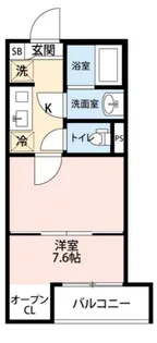 東京都羽村市小作台1【アパート】の間取り