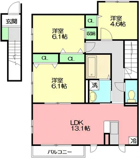 神奈川県足柄上郡開成町吉田島【アパート】の間取り