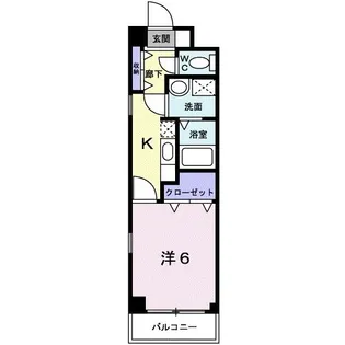 カルム神楽坂【1階】の間取り