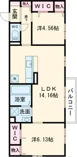 大阪府大阪狭山市池尻自由丘3【アパート】の間取り