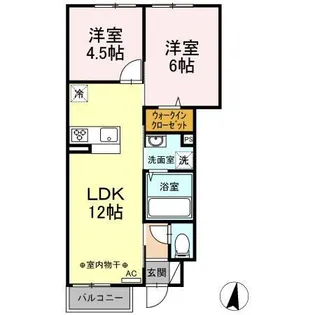 【アムール フェール  A】【1階】の間取り