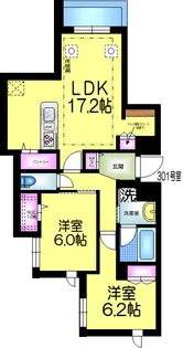 グランウェスト【3階】の間取り