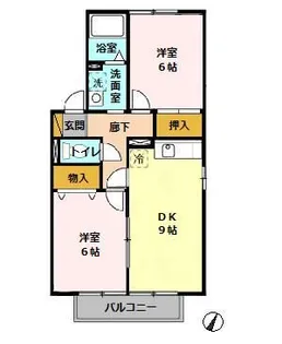 グランメールハイム 壱・弐番館【2階】の間取り