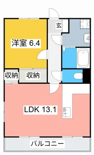 一ツ木ハイツ安井III【2階】の間取り