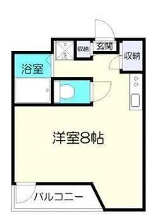 フレクション加納【1階】の間取り