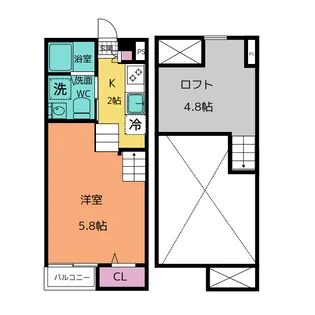 ASTERIA新守山【1階】の間取り