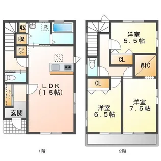 三重県四日市市城東町【一戸建】の間取り