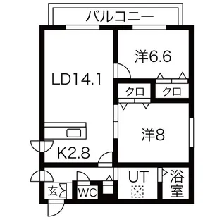 ポラリス中島公園【2階】の間取り