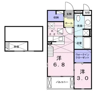 エテルノ フィオーレ 1番館【2階】の間取り