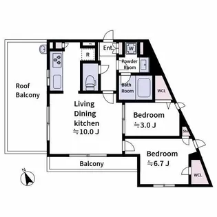 ラヴィエール上中里【5階】の間取り
