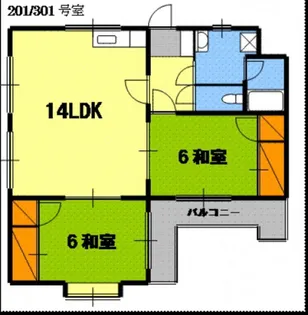コーポ緑井【2階】の間取り