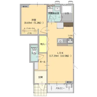 アルミュールB【1階】の間取り