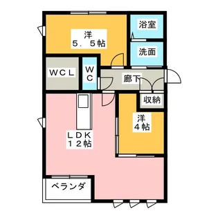 エコライフ長鶴【2階】の間取り