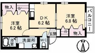 ブラウンシャトレーII【2階】の間取り
