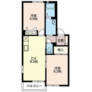 ルミエール A【2階】の間取り