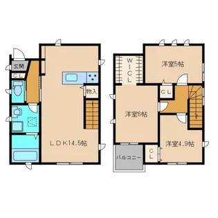 徳島県徳島市南矢三町2【一戸建】の間取り