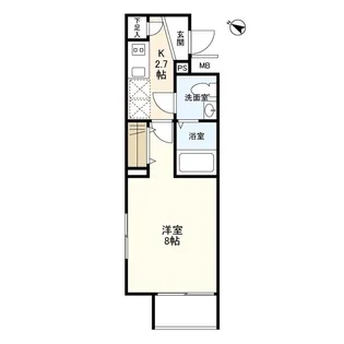 ウェルスクエアイズム初台【4階】の間取り