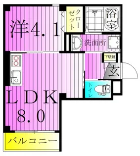 オルキス北千住【3階】の間取り