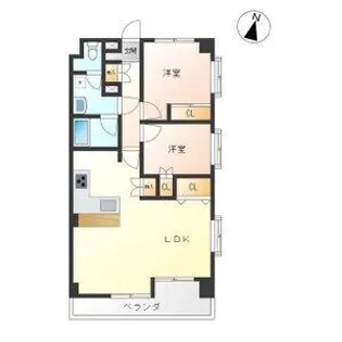 プラージュ今泉603号室【6階】の間取り