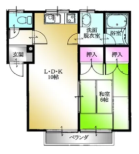 ルクソールA【1階】の間取り