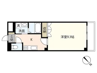 メルヴェーユ南観音【3階】の間取り