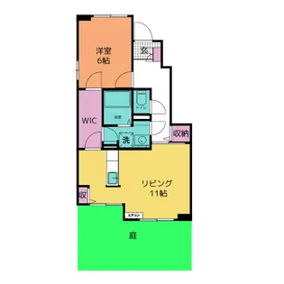 アイリス河原畑【1階】の間取り