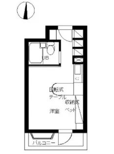 インペリアル南麻布サテライト【3階】の間取り