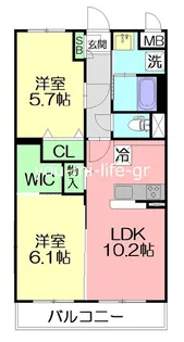 プラザ富【2階】の間取り