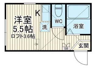 ユナイト保土ヶ谷エル・エスコリアル【2階】の間取り