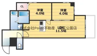大阪府大阪市西区南堀江3【マンション】の間取り