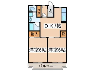 メゾンボヌ-ル喜多見【3階】の間取り